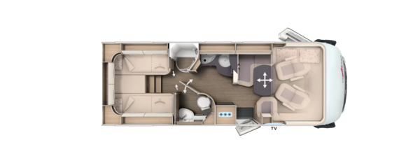 Grundriss C1-tourer Edition+ 149 RB-LE comfort Mercedes-Benz Sprinter Vollintegriert