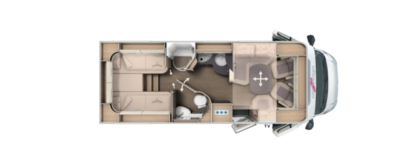 Grundriss C1-tourer Edition+ T 149 RB-LE comfort 4.2 t Fiat Ducato