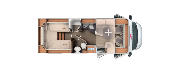 Grundriss C1-tourer T 145 RB-LE lightweight 3.5 t Fiat Ducato