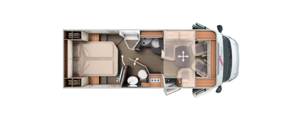 Grundriss C1-tourer T 148 RB-QB K lightweight 3.5 t Mercedes-Benz Sprinter