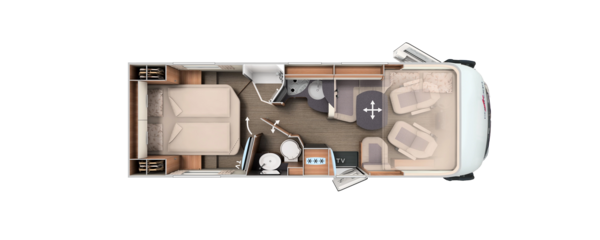 Grundriss C2-tourer I 148 RB-QB L comfort 4.2 t Mercedes-Benz Sprinter