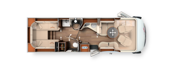 Grundriss chic e-line I 61 XL LE Fiat Ducato