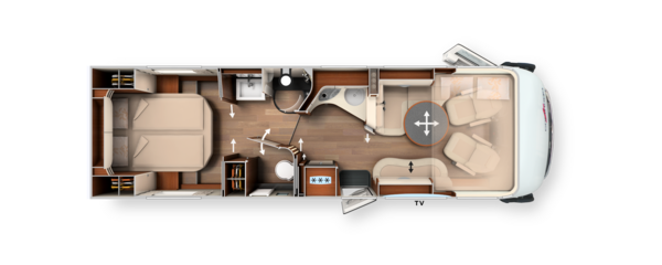 Grundriss chic e-line I 64 XL QB Mercedes-Benz Sprinter