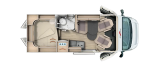 Grundriss Malibu Van comfort 600 DB