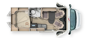 Grundriss Malibu Van diversity 600 DB K