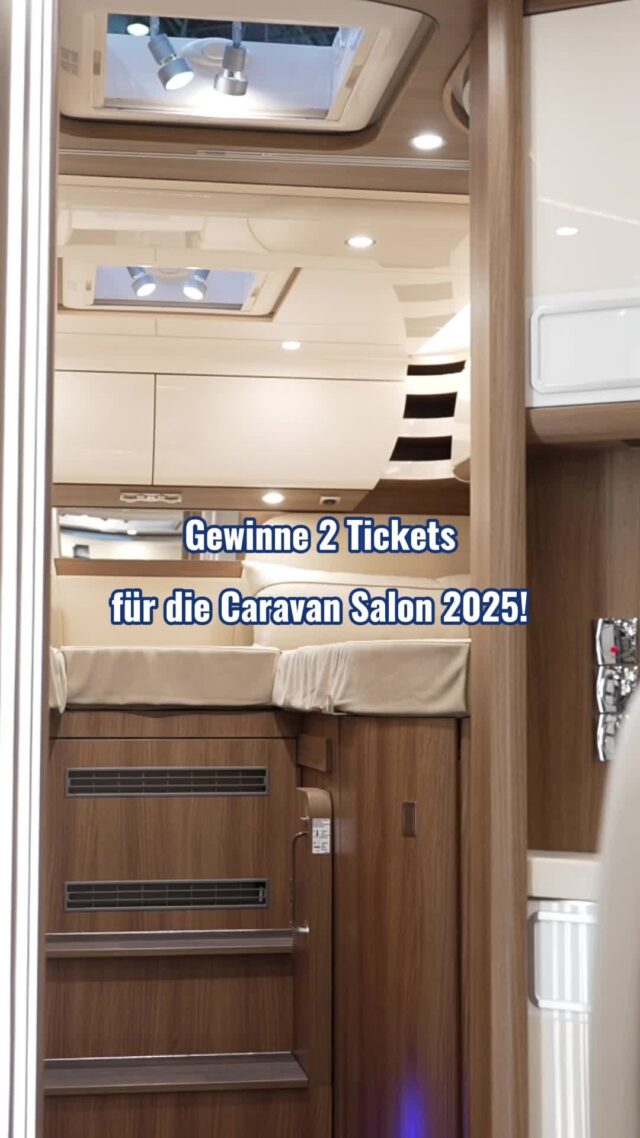 GEWINNSPIEL BEENDET ‼️ 
Die Gewinner wurden benachrichtigt. Danke für eure Teilnahme! 
—————

ð Gewinnspiel: Caravan Salon 2025 ð

Lust auf die größte Wohnmobil-Messe? ð✨
Wir verlosen 2×2 Tickets für den Caravan Salon! (@caravan_salon_dus)

ð So machst du mit:
1️⃣ Folge unserem Account (@wolters_reisemobile)
2️⃣ Like diesen Beitrag
3️⃣ Kommentiere, mit wem du gerne hingehen würdest

ð Teilnahmeschluss: 24.08.2025, 23:59 Uhr
ð Die Tickets erhaltet ihr als E-Tickets per E-Mail.

Viel Glück – und vielleicht sehen wir uns ja live vor Ort! ð

-------------------------------------------------------------------
Dieses Gewinnspiel steht in keiner Verbindung zu Instagram/Facebook und wird in keiner Weise von Instagram/Facebook gesponsert, unterstützt oder organisiert. Teilnahme ab 18 Jahren und nur innerhalb Deutschlands. Eine Barauszahlung des Gewinns ist ausgeschlossen. Die Gewinner werden per Direktnachricht benachrichtigt. Der Rechtsweg ist ausgeschlossen.

#premiumreisemobile #wohnmobilurlaub #caravansalon2025 #freiheitaufvierraedern #roadtripfeeling #woltersreisemobile #nextleveltogether #vanlife #messe